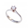 Wedding ring in K18 white gold with a natural diamond 