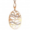 Sterling silver rose gold plated necklace with diamond cut technology 