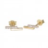 Silver earrings gold-plated and white zircons