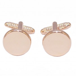 Men's stainless steel cufflinks in rose gold color   MAT125