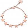 Stainless steel bracelet with design stars in pink color BK1741