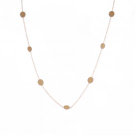 Rose gold K14 necklace with round motif  U195195