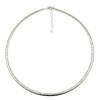 Silver handcrafted polished necklace two-sided Necklace length 16350