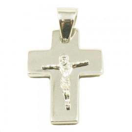 Sterling silver polished Cross with Crucified  32010