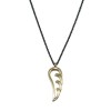 Silver necklace with open wing shape gold plated  P45075B