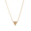 Necklace rose gold K9 with polished triangle design 0913T