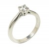 Solitaire ring white gold K18 with natural diamond  335510