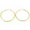 Earrings with gold-plated and polished silver hoops  56196