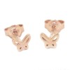 Παιδικά σκουλαρίκια ροζ χρυσό Κ9 με σχέδιο πεταλούδες 0896