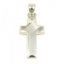 Polished and matte silver Cross  236826