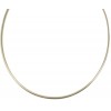 Necklace made of silver two-tone necklace in silver color on one side and gold on the other 621