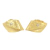 Σκουλαρίκια σε χρυσό Κ14 χειροποίητα και ζιρκόνια σε λευκό χρώμα EB231