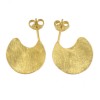 Σκουλαρίκια σε χρυσό Κ14 χειροποίητα με σχέδιο φύλλα δένδρου E10