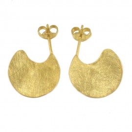 Earrings in gold K14 handmade with tree leaves design  E10