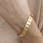 Bracelet in satin gold K14 handmade B12
