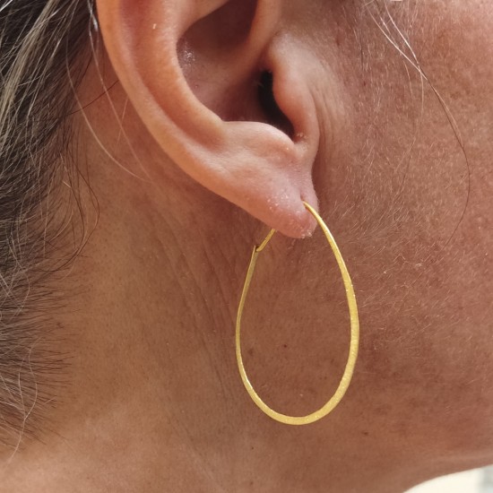 Earrings in satin gold K14 rings handmade E181