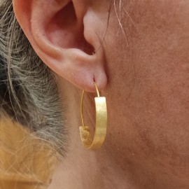 Earrings in satin gold K14 rings handmade E170