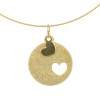 Pendants in satin gold K14 handmade with hearts design P194