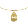 Pendants in satin gold K14 handmade with eye design P202
