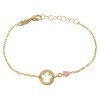 Children's bracelet in gold K9 with angel design and star with enamel for baptism