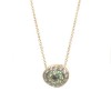 Necklace in rose gold K18 with target design with 13 natural diamonds U19566