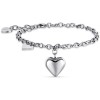 Bracelet with hearts made of stainless steel in silver color  BK2221
