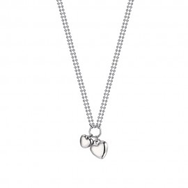 Necklace with hearts made of stainless steel in silver color CK1637