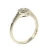 Solitaire ring in white gold K18 with 28 natural diamonds and in the leg weight 007589