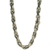 Men's chain made of stainless steel in silver and black color 13-07-0069