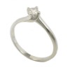  Solitaire ring in K18 white gold with a flame design with a natural diamond 23290