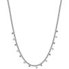 Necklace with stars and white crystals in stainless steel  CK1742