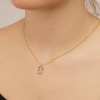 Silver 925 monogram B necklace with colored natural zircons  K-MON-B