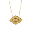 Necklace in Gold K14 with a rhombus design  16018