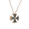 Rose gold Cross necklace 18 K  N1200
