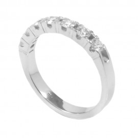 Ring in white gold K18 with natural diamonds  351670