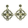 Sterling silver 925 earrings with natural zircons in white color