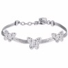 Women's bracelet with butterflies with white crystals made of stainless steel  BK2420