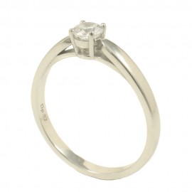 Ring in white gold K14 solitaire  220112