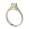 Ring in white gold K14 solitaire with natural zircon in white color 300153