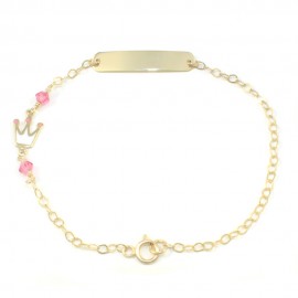Children's bracelet in K9 gold with crown design  110105
