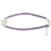 Silver 925 bracelet with an Angel design in white natural zircons and purple stones 