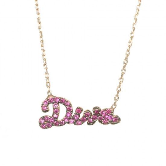 Silver necklace with the word Diva KD036