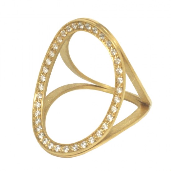 Ring in satin gold K14 handmade RB223