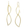 Earrings in satin gold K14 dangling handmade  E51