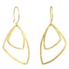Earrings in satin gold K14 dangling handmade E156