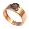 Rose gold ring K14 with black platinum and amethyst color zircon No 52