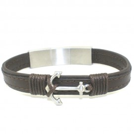 Men's handcuff with brown leather 13-06-0256