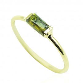 Ring in K14 gold with mineral stone tourmaline  19615