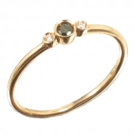 Δαχτυλίδι σε ροζ χρυσό Κ14 με φυσικά διαμάντια 19114R