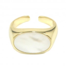 Gold-plated silver ring with mother-of-pearl  1551390